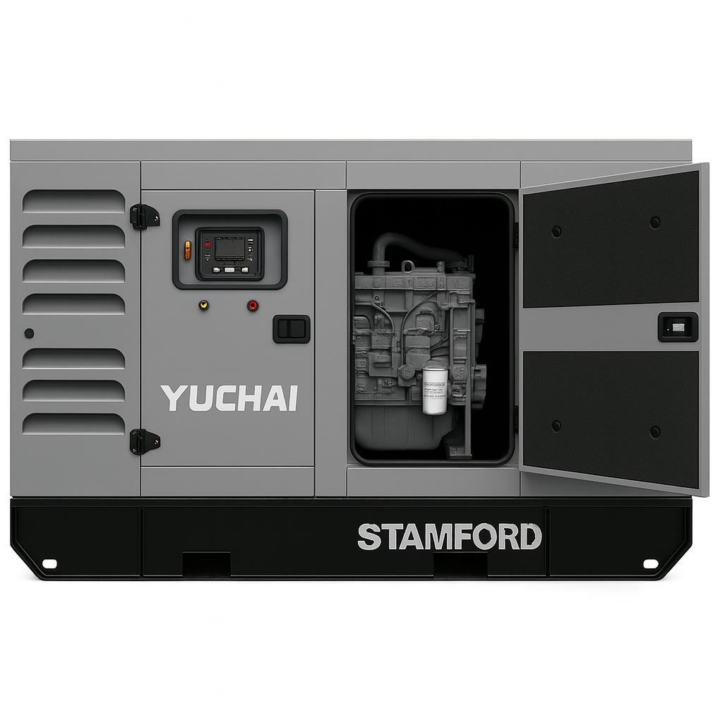 Дизельный генератор Yuchai GMP AY28 в кожухе
