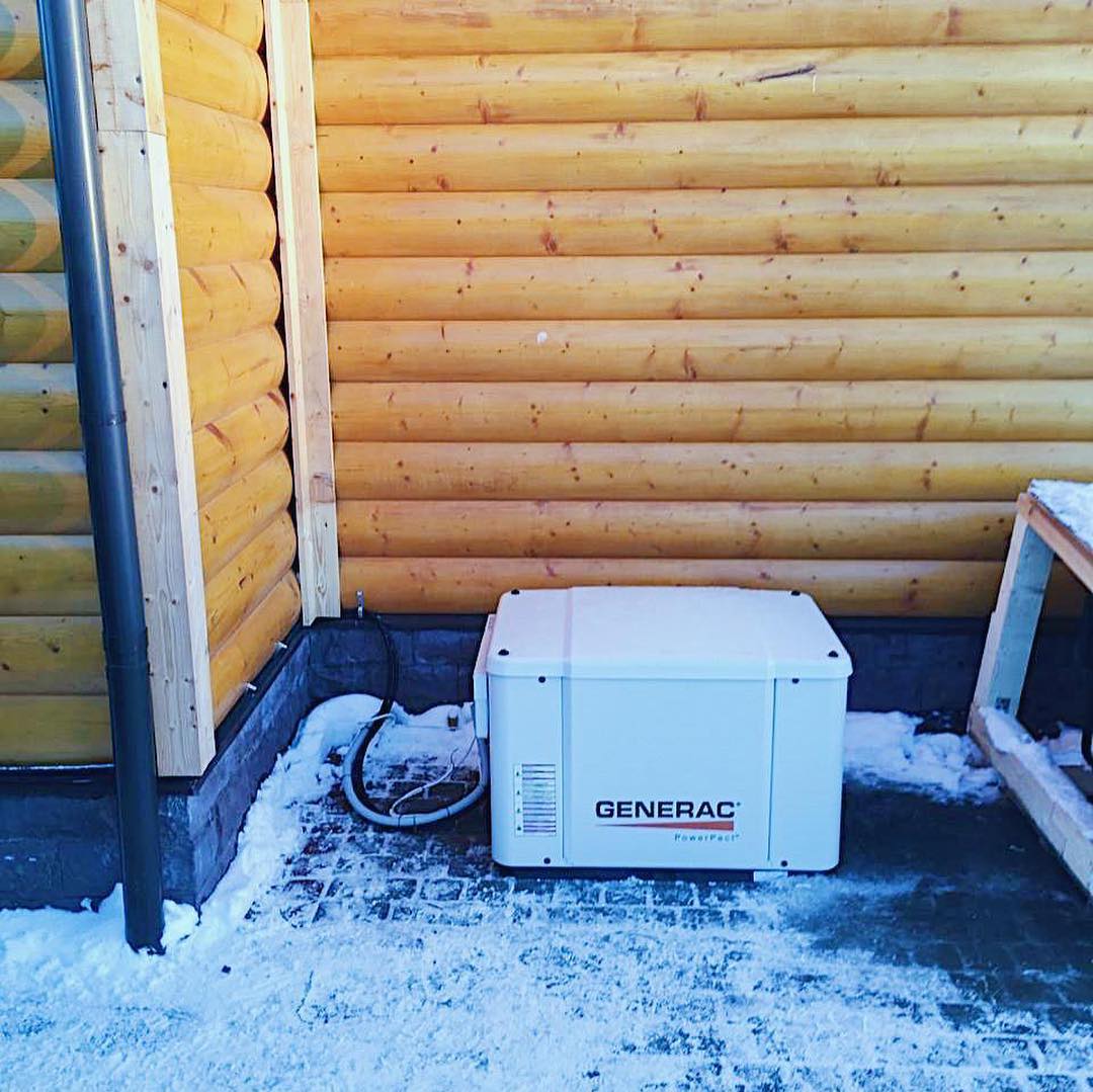 Монтаж газового генератора Generac 6520 в Ленинградской области