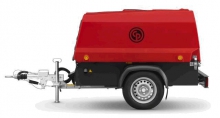 Дизельный компрессор Chicago Pneumatic CPS100 на шасси