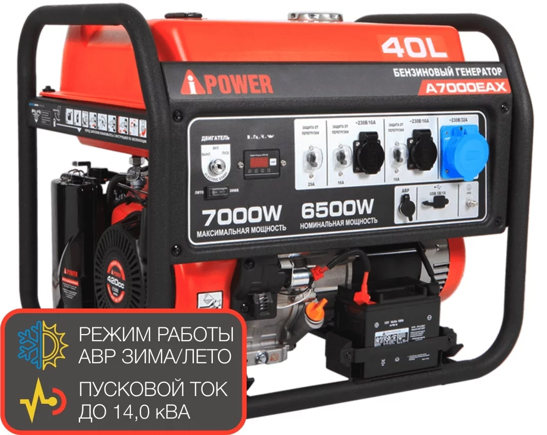Бензиновый генератор A-iPower A7000EAX