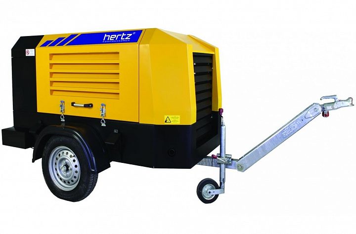 Дизельный компрессор Hertz HPA 50 12 на шасси