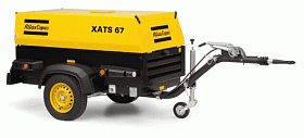 Дизельный компрессор Atlas Copco XATS 67 DD на шасси — фото 1