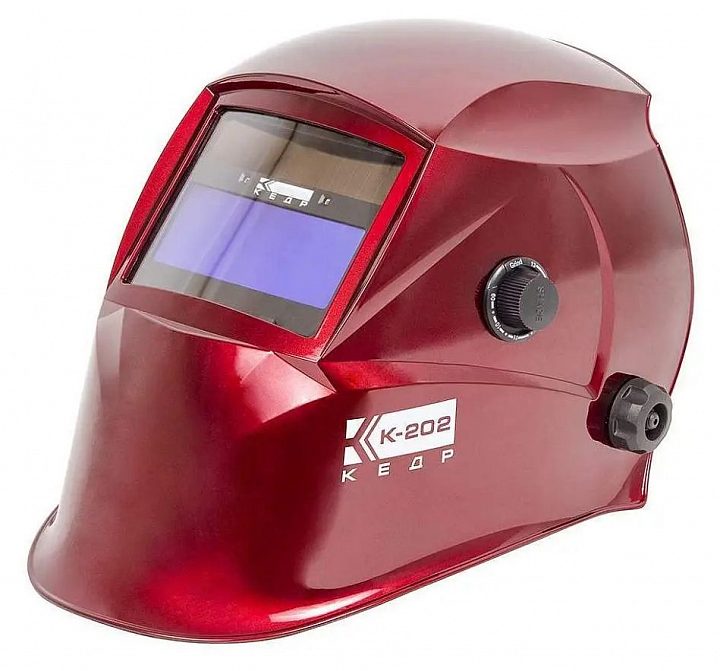 Маска сварщика КЕДР (В РАЗОБР.ВИДЕ) "К-202 PRIME", красная