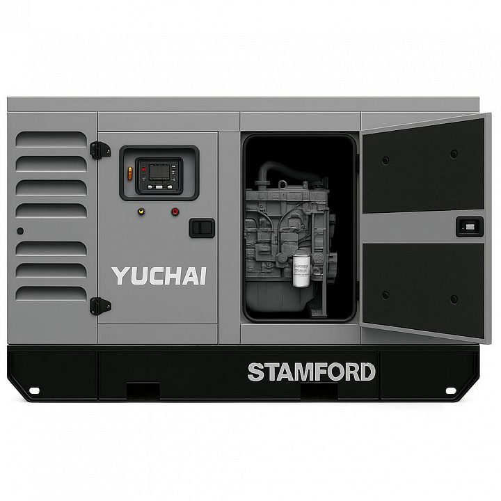 Дизельный генератор Yuchai GMP AY33 в кожухе