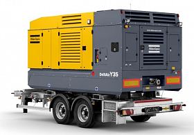 Дизельный компрессор Atlas Copco Y35 на шасси — фото 1